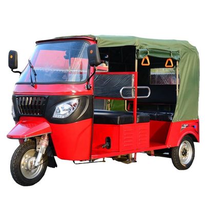 Tuk Tuk Taxi Bajaji Bensin 80km / H Cabin Tricycle